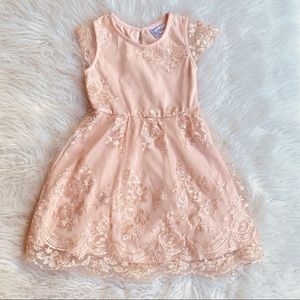 Blush embroidered girl’s dress